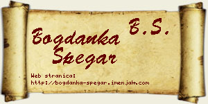 Bogdanka Špegar vizit kartica
